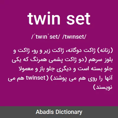 معنی twin set